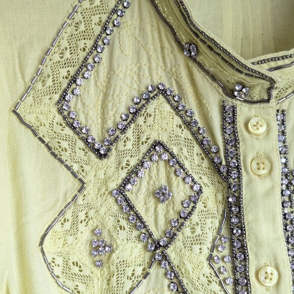 Anthropologie Pilcro Nayeli Beaded Buttondown - Picture 9 of 15